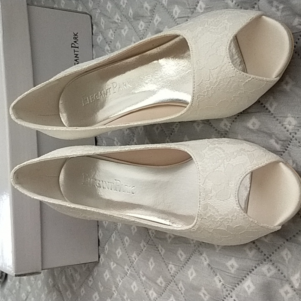 Elegant Park White Heels Shoes